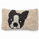  Carpet Embroidery Needle Point Tufting Dog Beige Pillow 45X45cm 30X50cm Sham Cushion