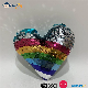 2022 New Fashion Sequined Pillow Plush Toy Heart Shaped Cushion