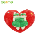 Soft Stuffed Plush Valentine Heart Cushion with Hugging Double Frog