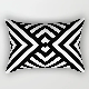  New Style Black White Geometric Triangle Anti-Dust Custom Cushion Cover