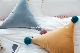  Novel Triangle Shaped Sofa Pillow with Hairball