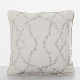  New Design Square Throw Pillow Case Home Decor Gray Satin Geometric Embroidered Cushion Cover