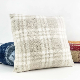  Wholesale Custom Home Textile Sofa Plush Beige Checks Grid Tartan Cashmere Feel Fluffy Chunky Windowpane Retro Decorative Cushion
