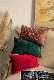  Chenille Rope Embroidery Geometric Figure Xmas Red Green Velvet Rectangular Oblong Cushion Pillow