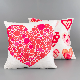  Custom Digital Printing Home Textile Valentine′ S Day Design Red Heart Cushion Used for Home Decoration and Cars
