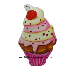 Cherry Icecream Shaped Pillow Toy