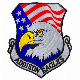  China Factory Custom Logo Patch Hand Embroidered Round Flag Wings Animal American Eagle Badges Logo Embroidered Badge