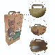  Biodegradable Reusable Food Rice Gift Garbage Promotional Shopping Paper Pouch Cat Litter Pet Food White Brown Kraft Paper Handle Bag Packaging Paper Bag