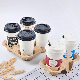  4 8 12 16 20 Oz Custom Wholesale Disposable Single Double Ripple Wall Mug Paper Cup Beverage Bubble Boba Milk Tea Coffee Cups for Hot and Cold Drinks with Lids