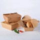  Disposable Restaurant Use to Go Container Take Away Lunch Packing Boxes Food Grade Kraft Paper Packaging Box
