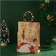  Christmas Kraft Paper Bag Carton Snowman/Santa Claus Gifts Bags for Christmas Party Decoration Gift Packaging Supply Paper Bags