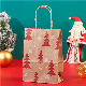  Christmas Kraft Paper Bags Santa Claus Snowman Fox Holiday Xmas Party Favor Bag Candy Cookie Pouch Gift Wrapping Supplies Handbags