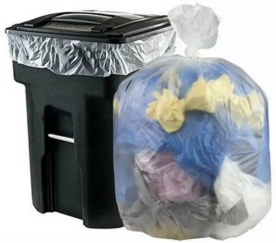20-30 Gallon 30"X37" 500PCS Clear Plastic Garbage Bag