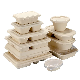  Biodegradable Compostable Customized Paper Pulp Sugarcane Bagasse Takeaway Food Container