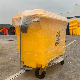  China Virgin HDPE Yelloew Outdoor Mobile Wheeled Recycle Plastic Garbage Waste Bin Dustbin with Foot Pedal