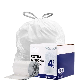  200 Count Kitchen Office 4 Gallon White Drawstring Rubbish Trash Bags