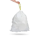 Drawstring Kitchen Outdoor Large White Tear-Resistant Leak-Proof Garbage Trash Bags