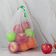  Custom White Shopping Fruits and Vegetables Packaging Reusable RPET Drawstring Mesh Bag