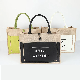  Eco Recyclable Biodegradable Burlap Sustainable Jute Linen Hemp Tote Grocery Beach Bag