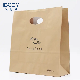  China Manufacturer Food Takeaway Packaging Brown Kraft Paper Bag with Die-Cut Handle