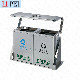  Various Sizes Outdoor Steel Metal Trash Can Recycle Garbage Bin