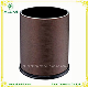  Leather Wrapped and Metal Painted Waste Bin for Hotel
