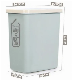  8414 Household Living Room Bathroom Durable Plastic Swing Lid Trash Can