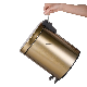  Round Shape Gold Stainless Steel Waste Bin Hotel Bathroom Pedal Trash Can Step Dustbin with PP Inner Bucket Soft Closed
