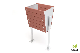  Urban Furniture 35L Galvanized Steel Outdoor Garbage Bins Urban Garbage Can Dustbin