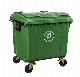  1100L Large Outdoor Public Street HDPE 4 Wheel Industrial Plastic Trash/Rubbish/Waste/Garbage/Wheelie Bins with Lid Pedal