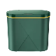 Modern Style Inductive Flat Wall Gap Kitchen Touchless Trash Can USB Charging