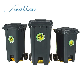  China 100L/120L/240L Plastic Foot Pedal Dustbin with 2 Wheels