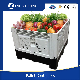  Agriculture Large Heavy Duty Vented Mesh HDPE in Stock Plastic Pallet Bins Stackable Collapsible Foldable Pallet Box Widely Used for Fruits and Vegetables