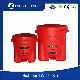  Hot Sale Durable Corrosion Resistant Biohazard Sharps 6gal/22.6L Red PE Biomedical Garbage Trash Clinical Laboratory Plastic Biohazard Waste Bin with Foot Pedal