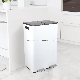  60L 2-Compartment Pedal Trash Can Stainless Steel Pedal Trash Can Foot Step Garbage Recycle Dustbin