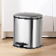 Household Garbage Recycling Bin 2 Compartments Bathroom Stainless Steel Trash Can