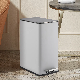  Wholesale 430 Stainless Steel Foot Trash Can 10L Rectangular Household Dustbin for Bathroom Kitchen