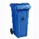 120L Outdoor HDPE Plastic Waste Garbage Bin with Wheels