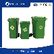  360L Restaurant Kitchen Industrial Trolley Rolling Cover Type Standing with Wheels Dust Plastic Factory Dustbin