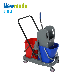  2 Bucket Down-Press Wringer Mop Trolley