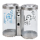 Max-Sn151 Indoor Metro Transparent Trash Can/Recycle Bin/Trash Bin for Airport Dustbin manufacturer