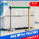  Basic White Powder Coated Queue Master Retractable Belt Barrier Crowd Control Belt Stanchions for Car Show, Museum Exhibit