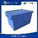  High Quality Cheap Price 395*280*270mm Plastic Storage Crates Attached Lid Container
