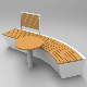 Customized Outdoor Rest Chair with Small Table and Backrest