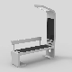 Outdoor Stainless Steel Park Bench with Solar Panel USB Charging Screen