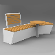 Household Backyard Seat Leisure Folding Coffee Chair Garden Bench with Table