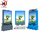 LED Screen Solar Garbage Bin with Advertising Light Box