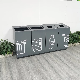  Factory Custom Indoor 4 Compartment Recycle Metal Waste Bin Trash Bin