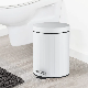  5L Thin Lid Pedal Dustbin with Removable Liners and Durable Food Pedal
