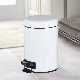  Round Shape Indoor Use Pedal Dustbin with Remover Liner for Bathroom